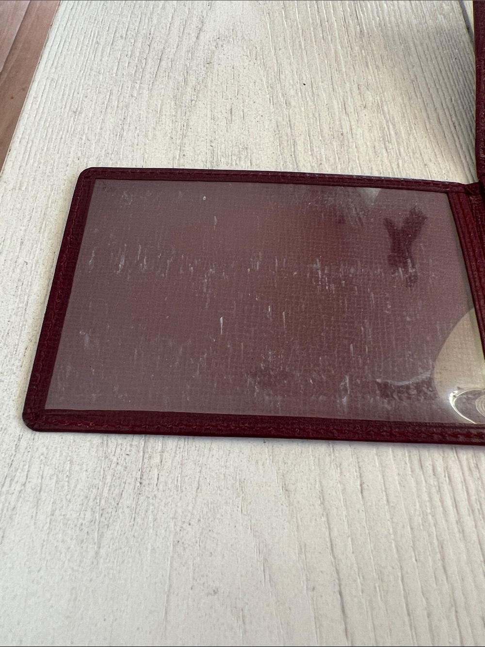 Cartier Burgundy Leather Card with Gold Corner Accents - Picture 5 of 11